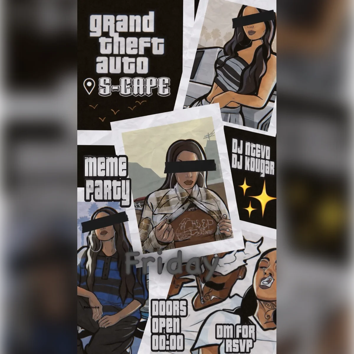 Grad theft auto Meme Party