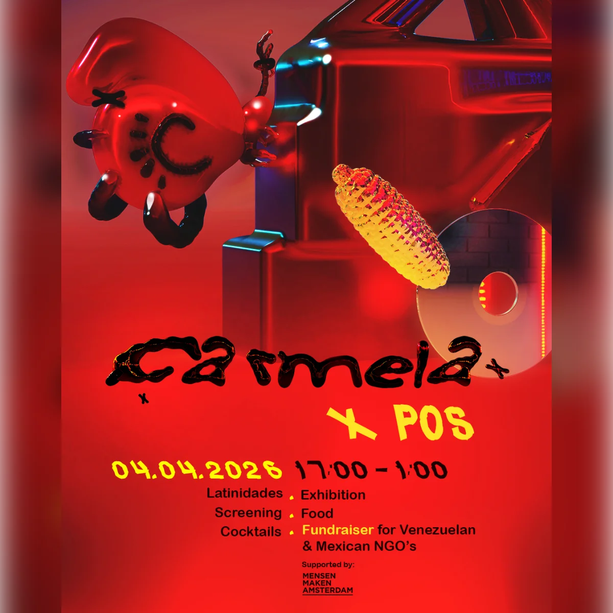 Carmela x pos: Fundraiser for Venezuela & Mexico