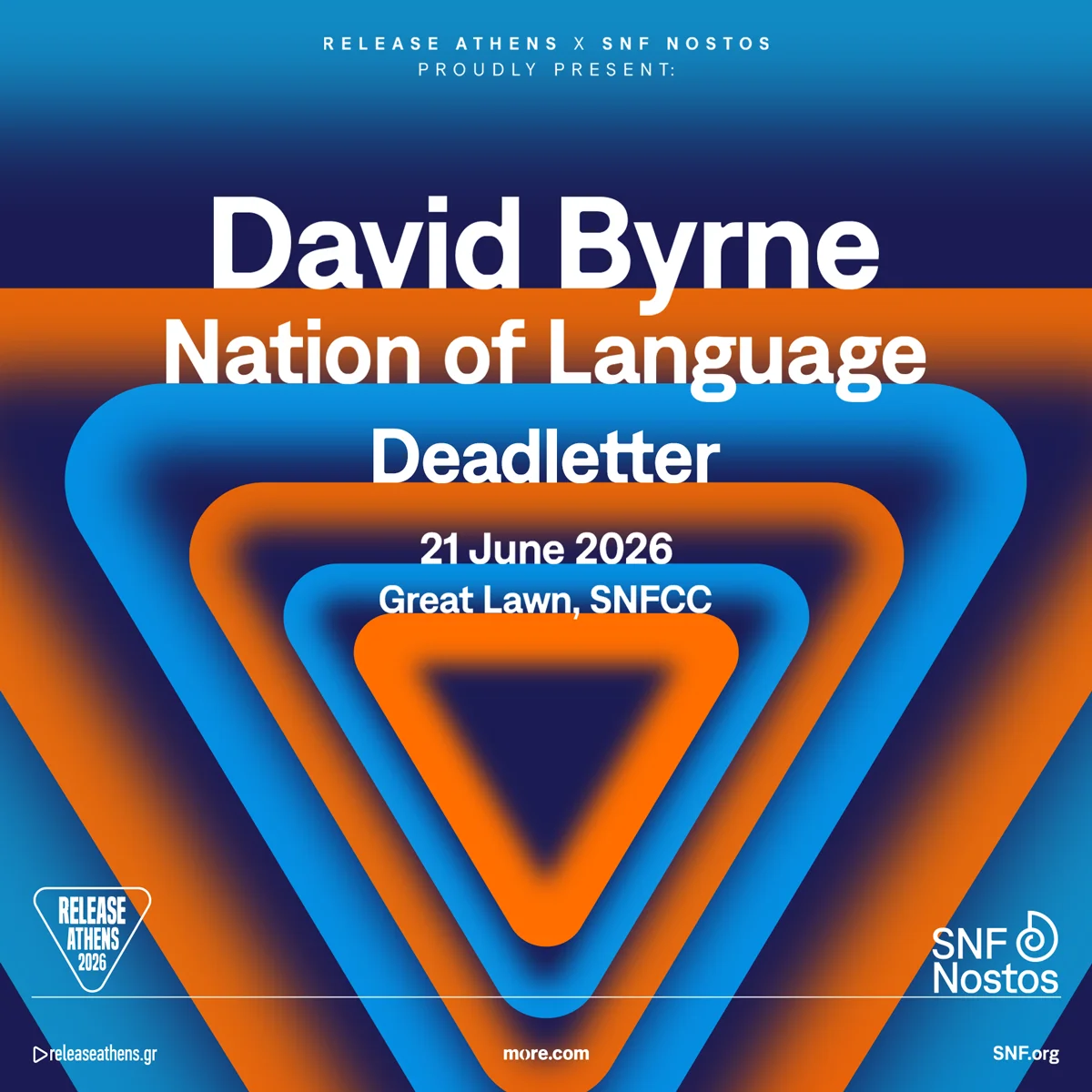  David Byrne: Who Is The Sky Tour / Release Athens 2026 X SNF NOSTOS