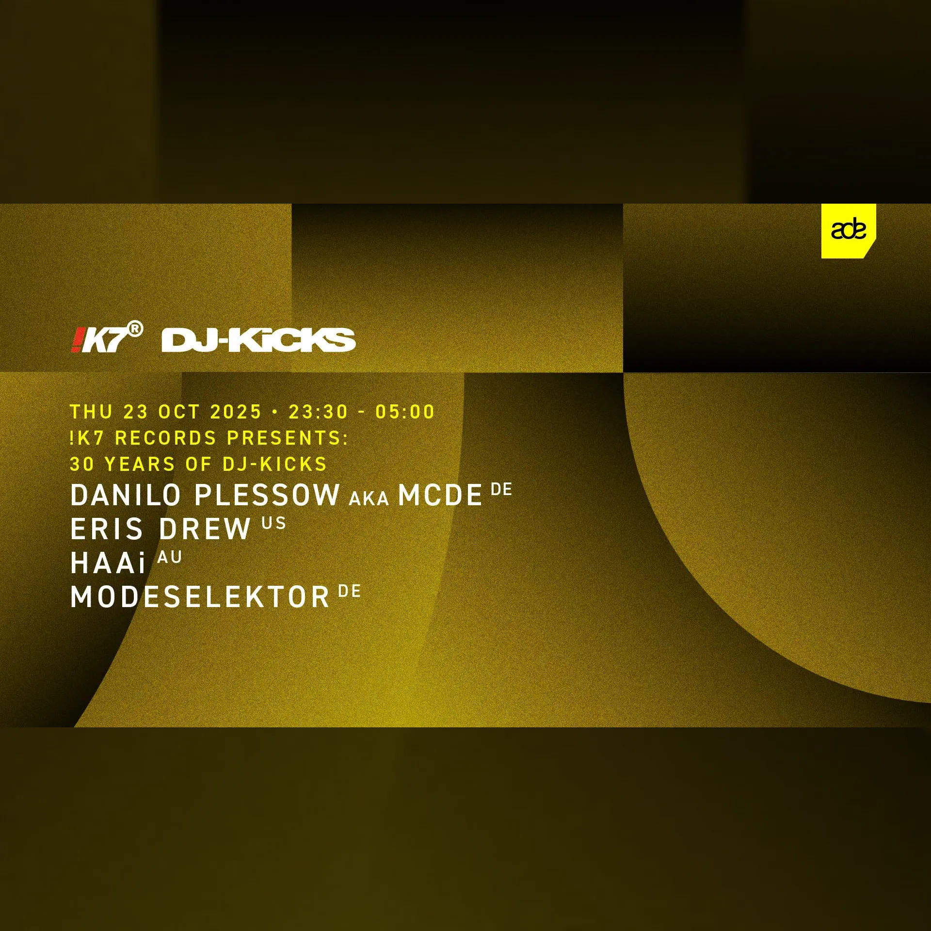 ADE !K7 Records Presents: 30 Years of DJ-Kicks