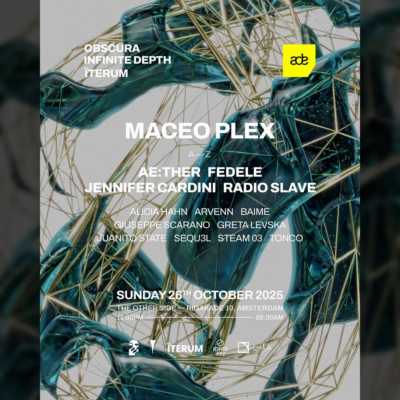 Obscura x Infinite Depth x ïterum | Maceo Plex, Jennifer Cardini, Fedele and more