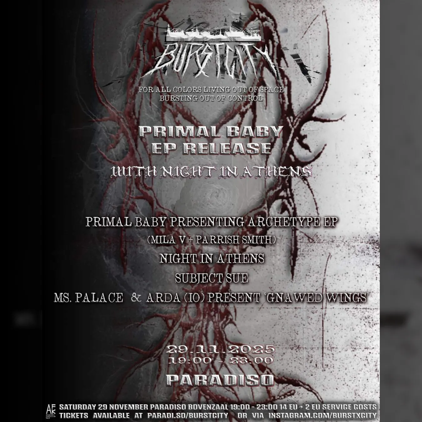 Burst City: Primal Baby EP Release Special with Night In Athens