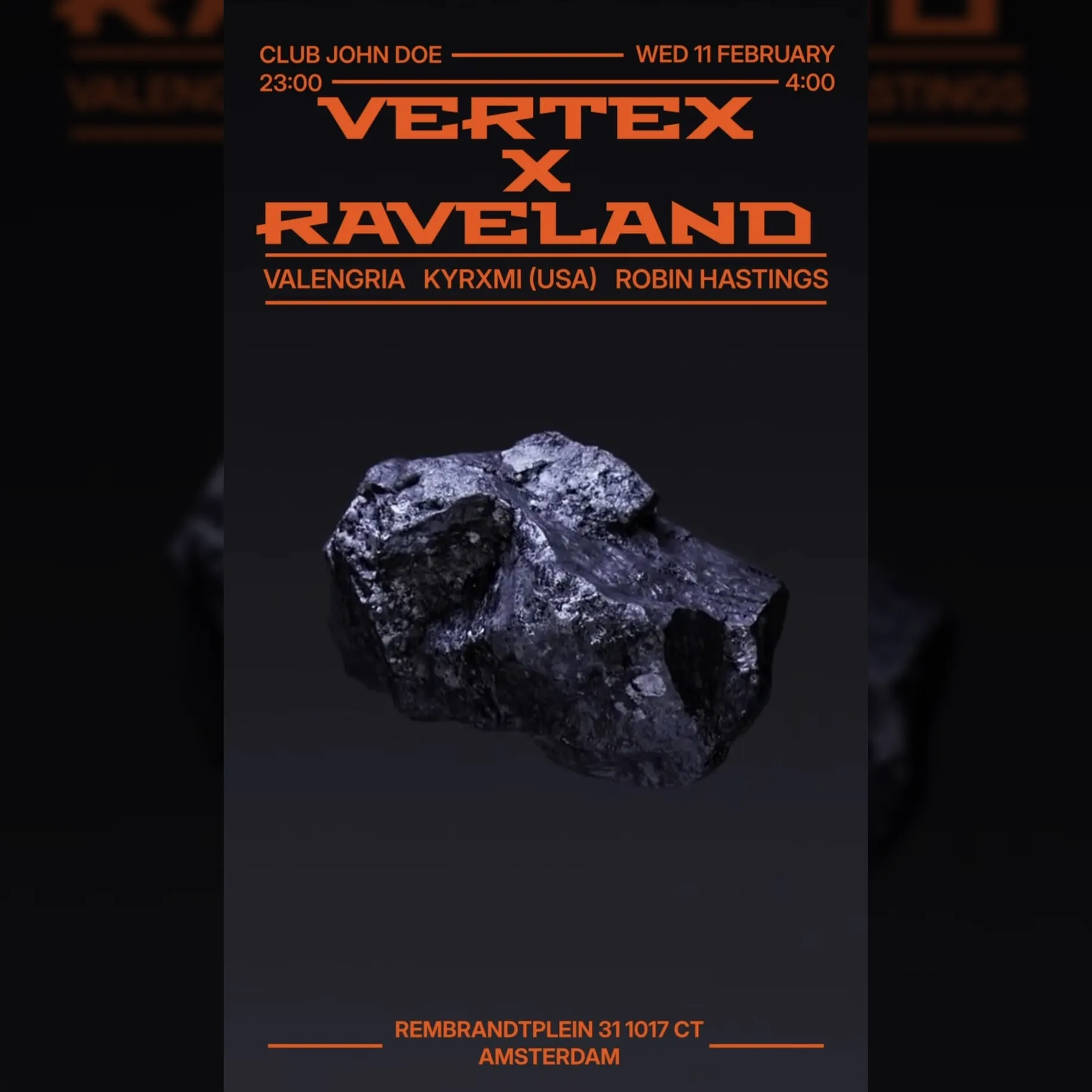 RAVELAND x VERTEX: Hard Techno Rave w/ Robin Hastings [CL], Valengria [CL], Kyrxmi [USA]