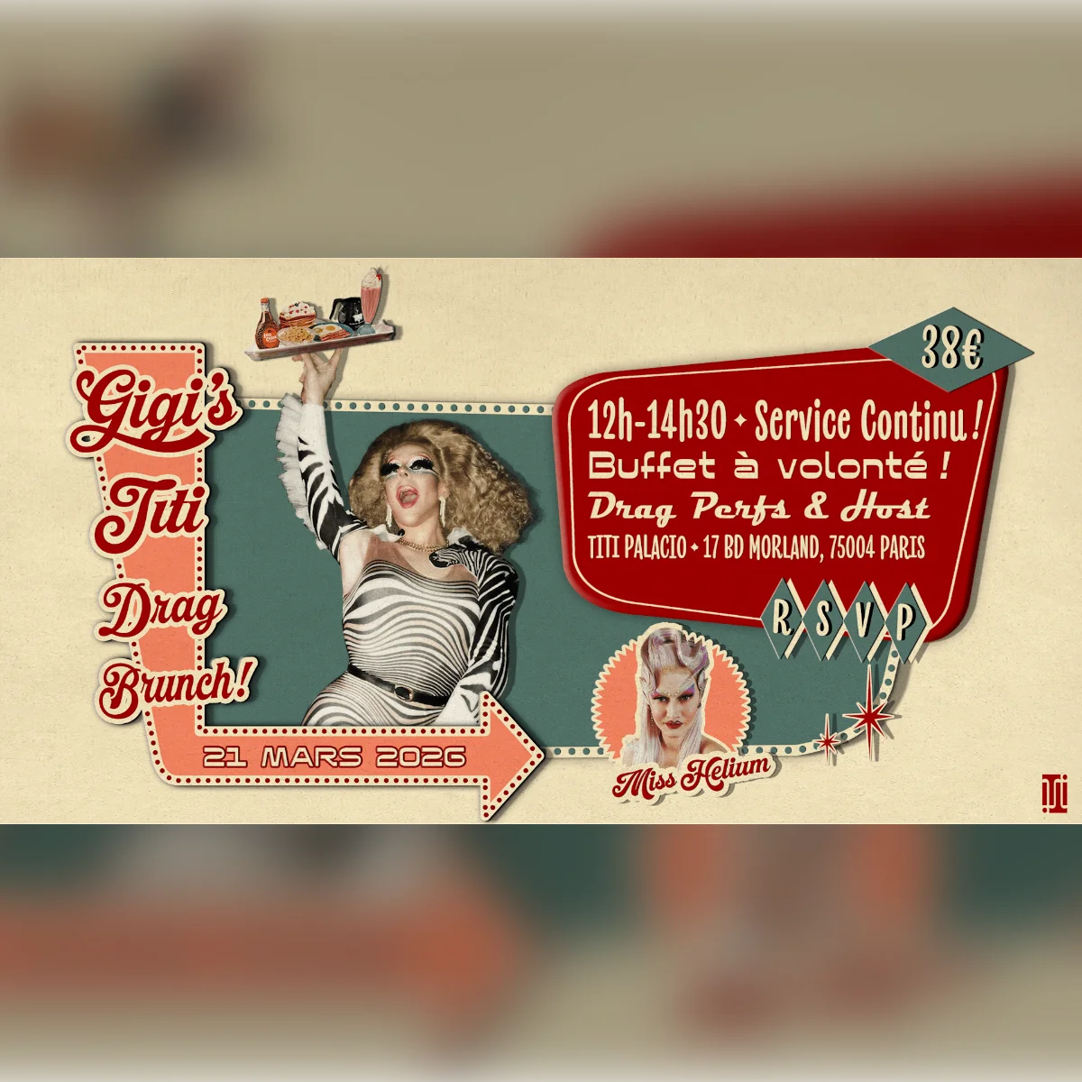 Gigi's Titi Drag Brunch #12 Au Titi Palacio W/ Miss Helium!