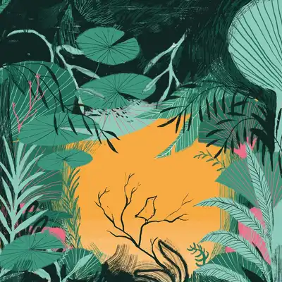 Vogelkind en mammoetboom