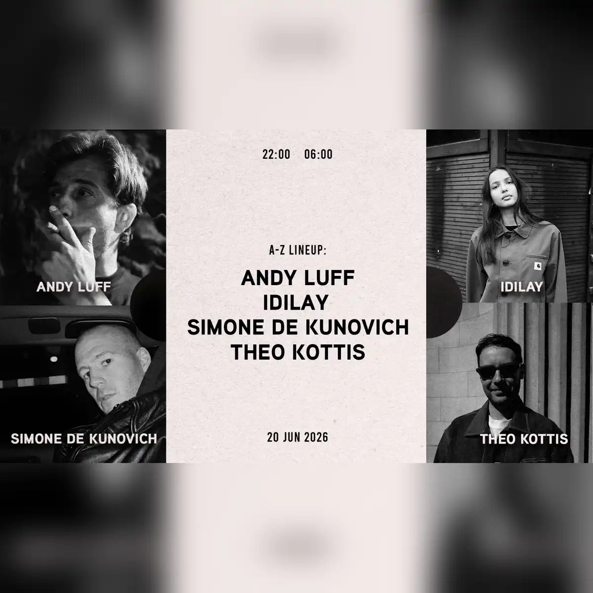 Andy Luff, Idilay, Simone de Kunovich, Theo Kottis