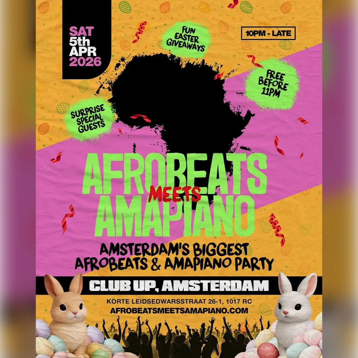 Afrobeats Meets Amapiano – Amsterdam's Biggest Afrobeat & Amapiano Party