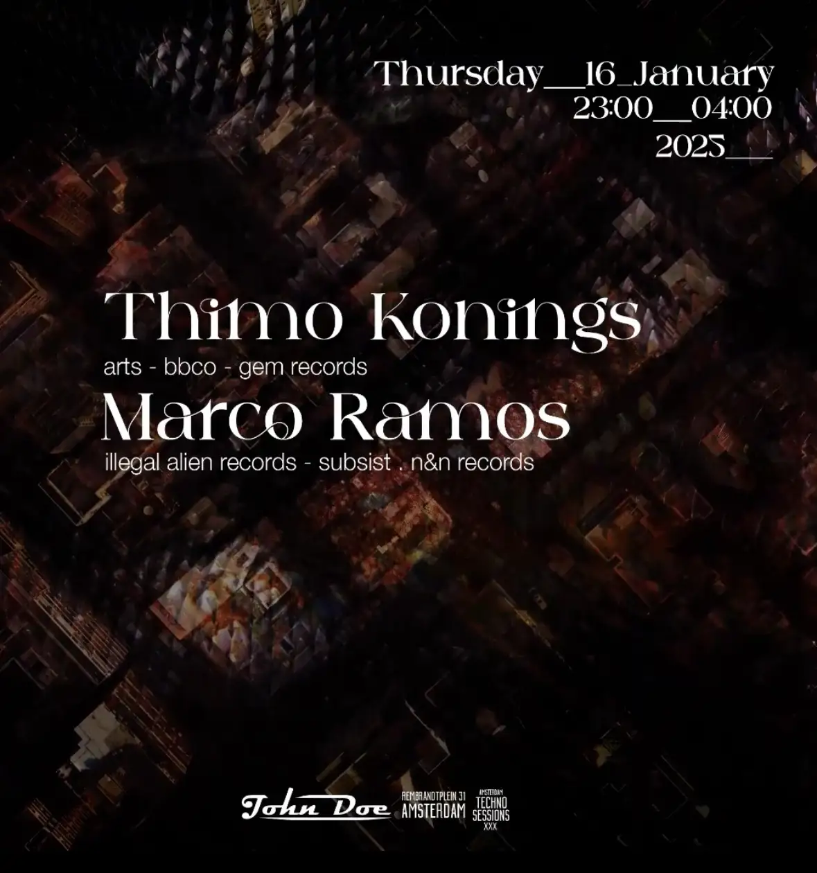 Amsterdam Techno Sessions w/ Thimo Konings