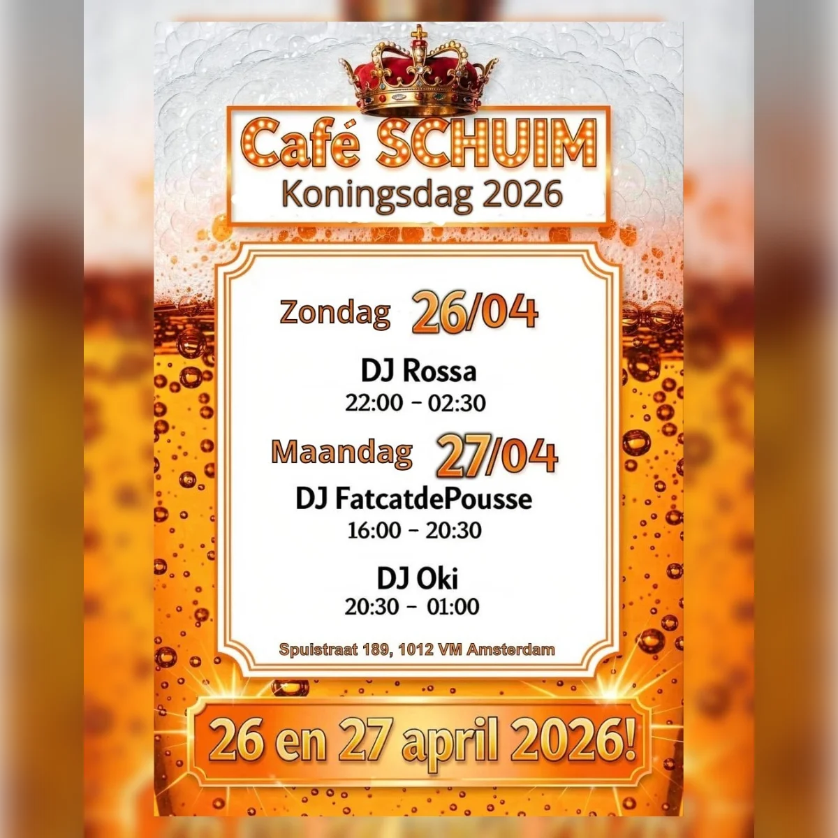 Kings Day at Café Schuim