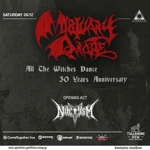 Mortuary Drape "All the Witches Dance - 30 Year Anniversary" , w/ Nihilism - live at Black Temple