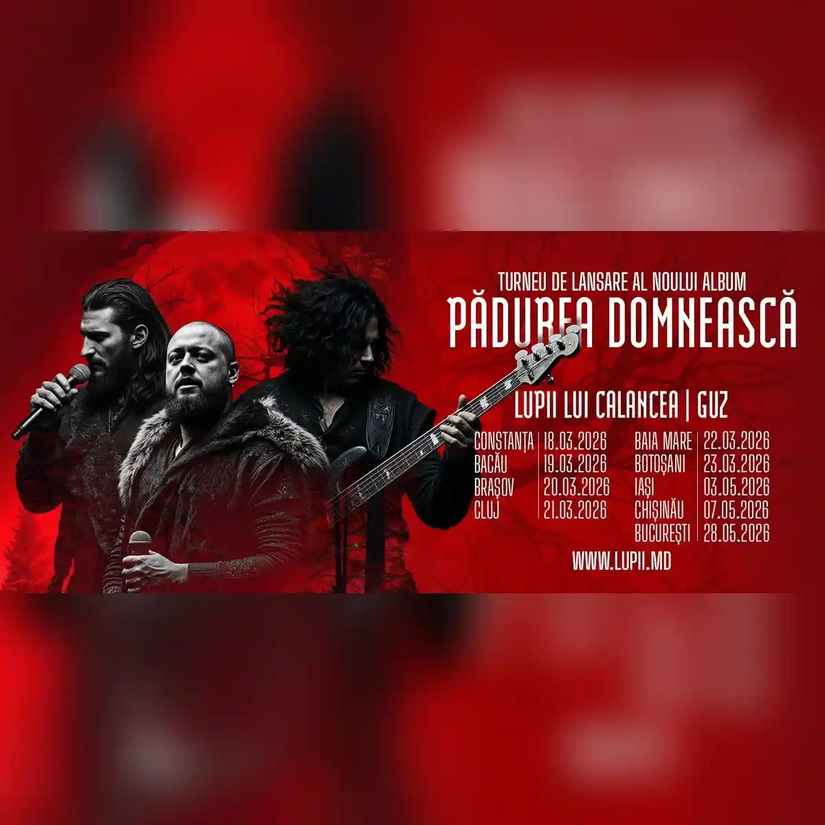 Pădurea Domnească - turneu de lansare a noului album: Lupii lui Calancea & GUZ
