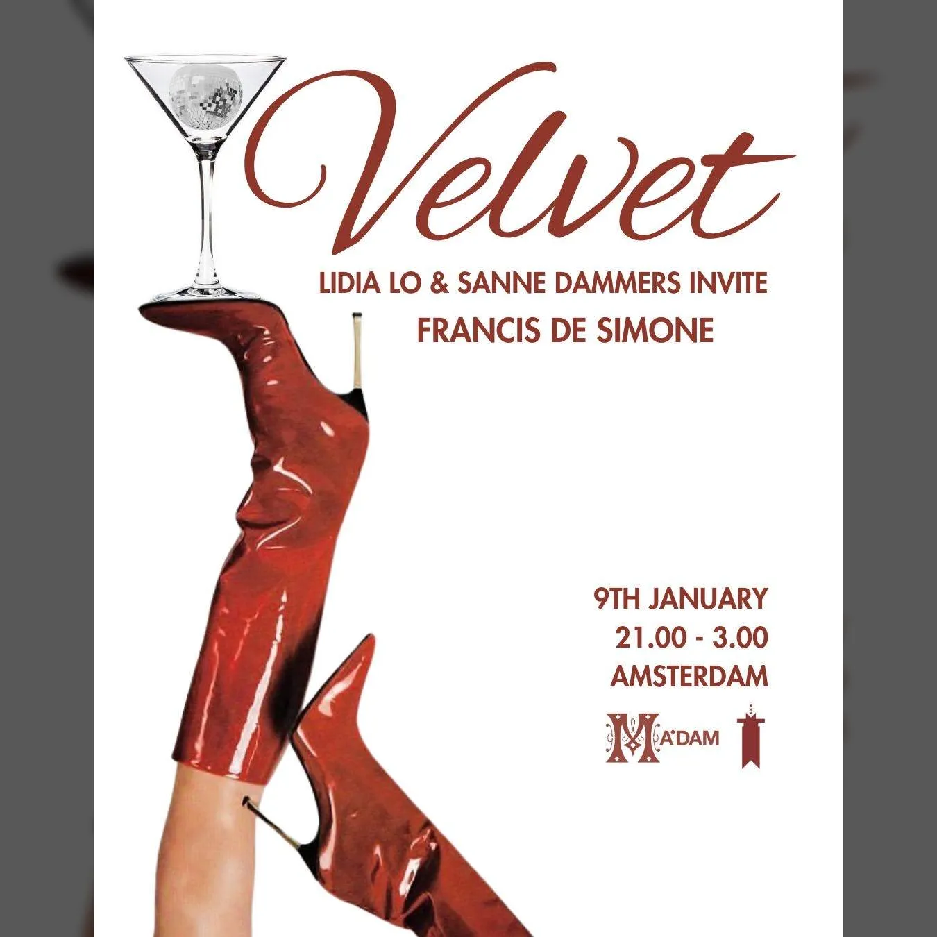 Madam by Night invites: VELVET