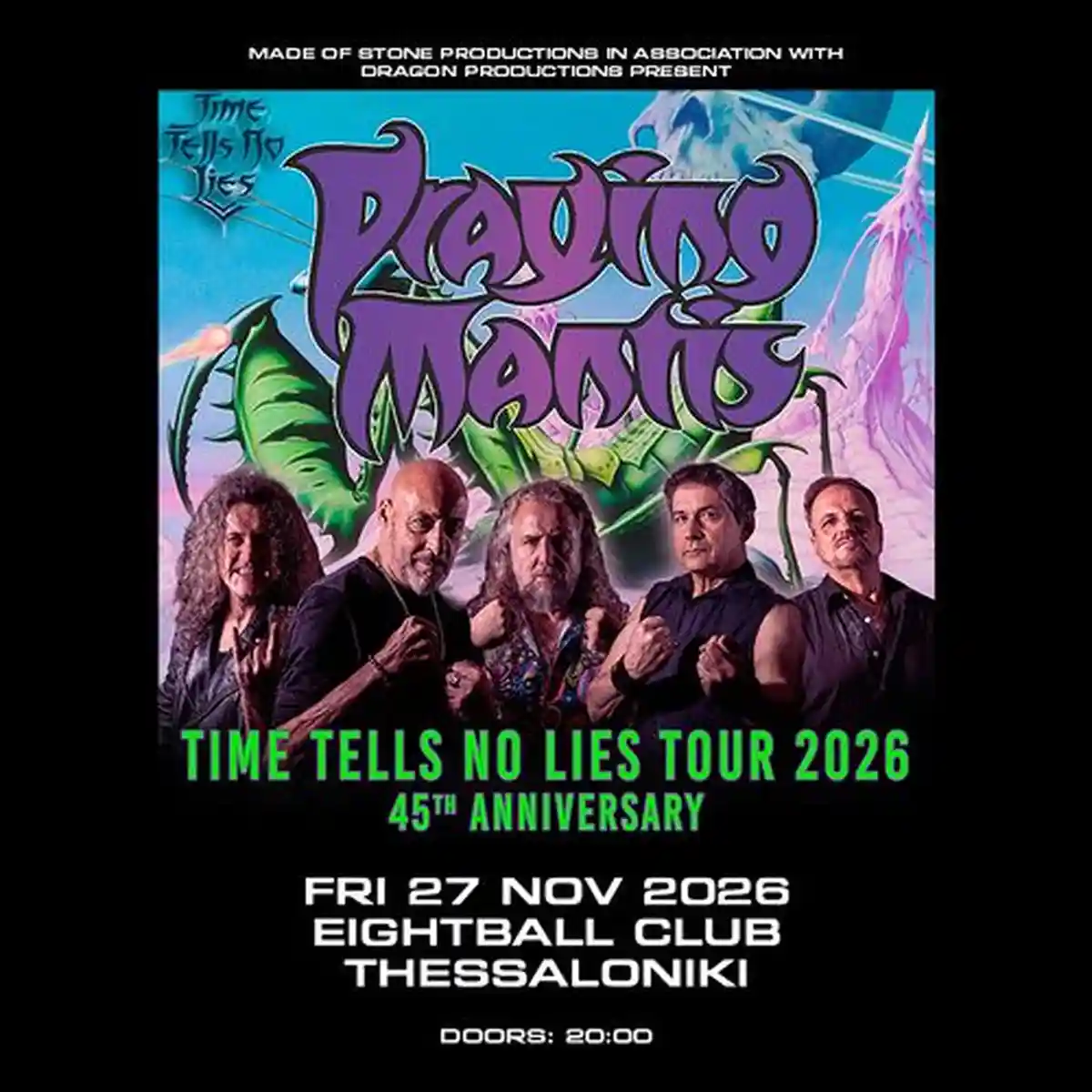 PRAYING MANTIS: Time Tells No Lies Tour 2026