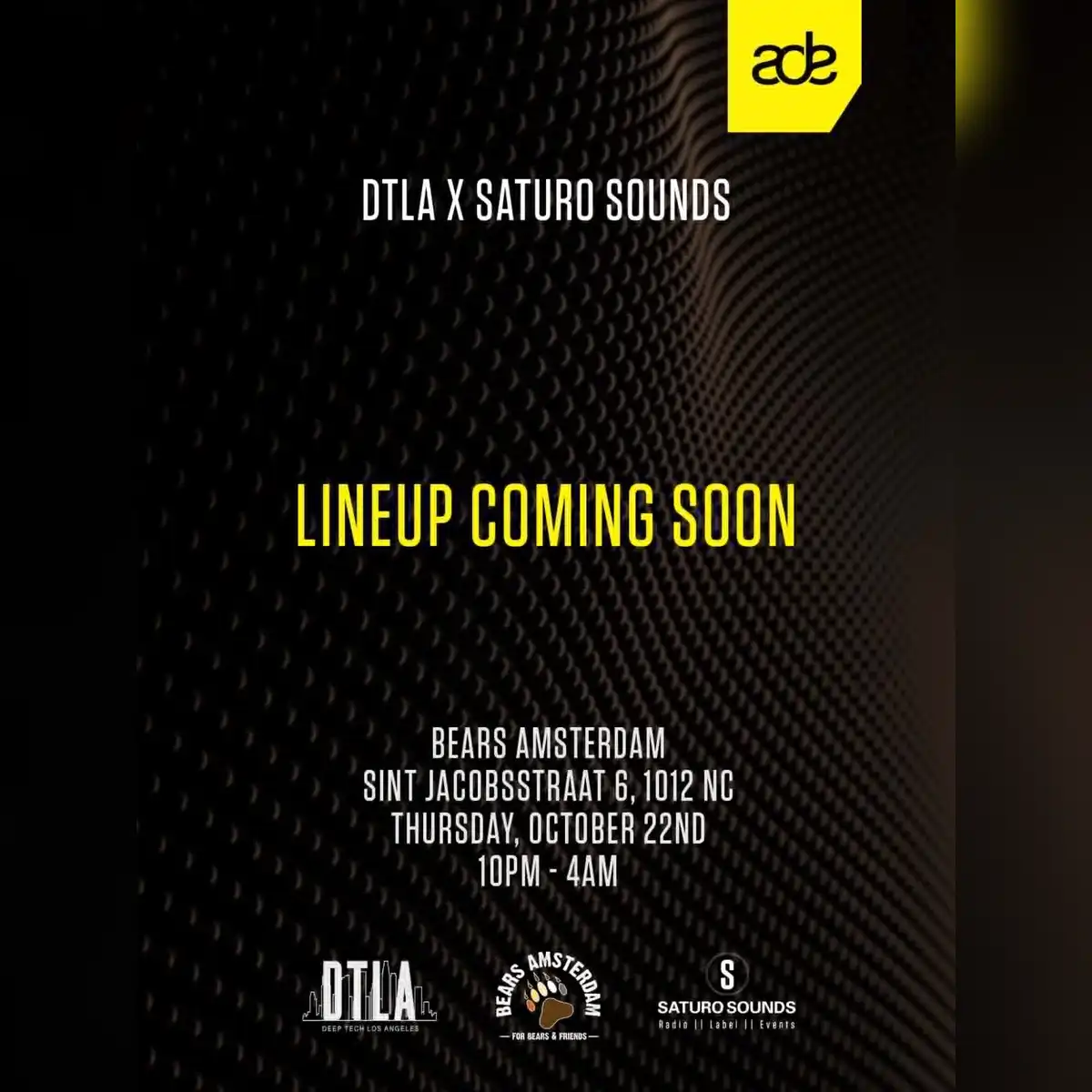 DTLA x Saturo Sounds: Amsterdam Dance Event Showcase
