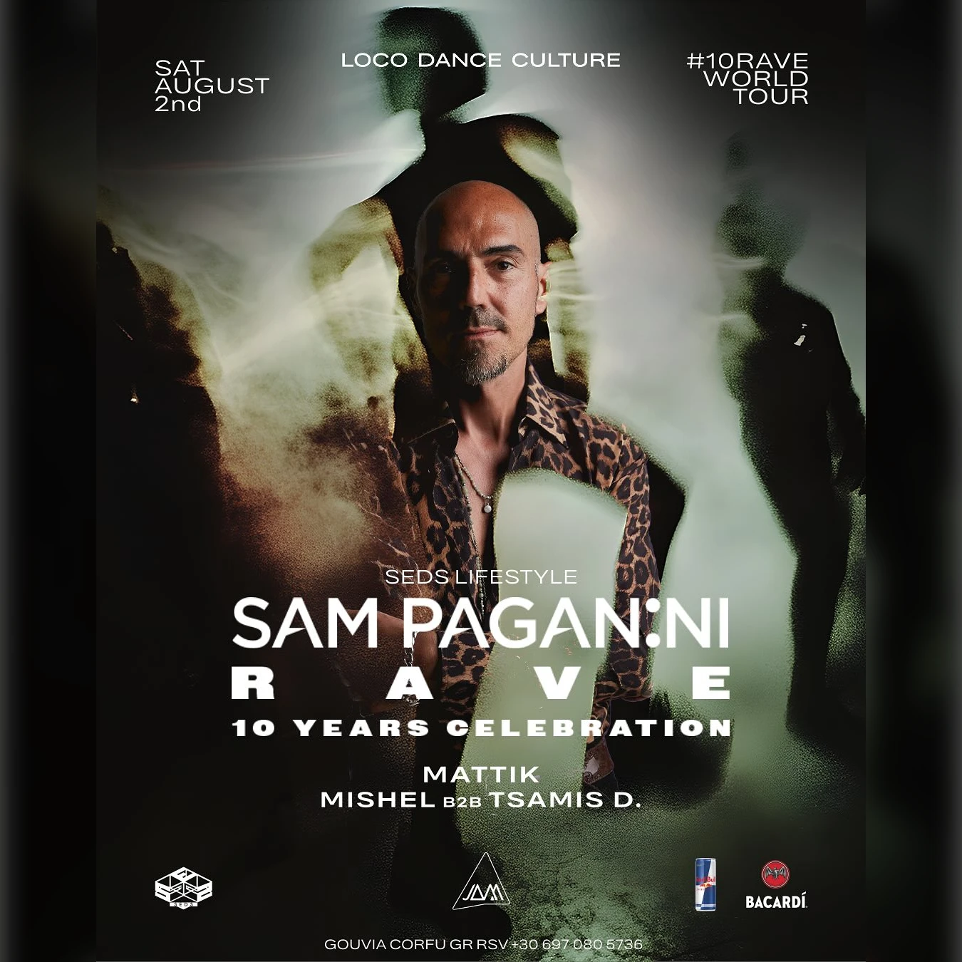 SEDS with Sam Paganini “10 Years Rave Tour” Corfu