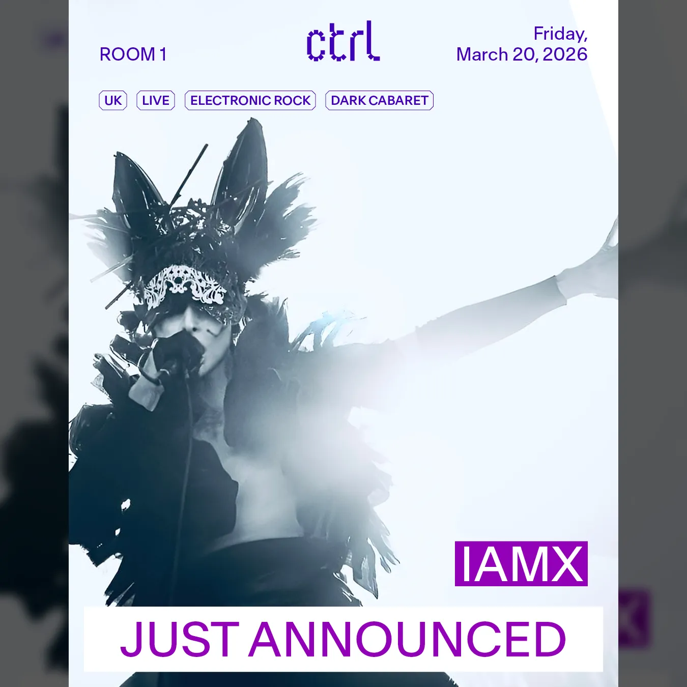 ctrl LIVE: IAMX (UK) - Artificial Innocence Tour