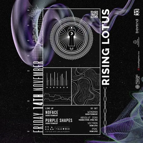 No face x Purple shapes / Rising Lotus