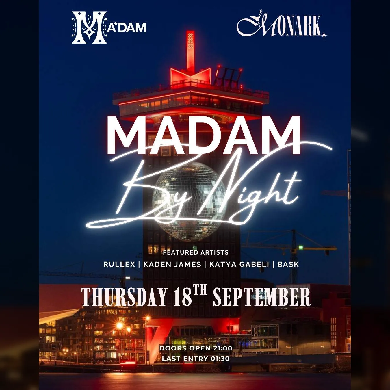 Madam by Night invites: MONARK