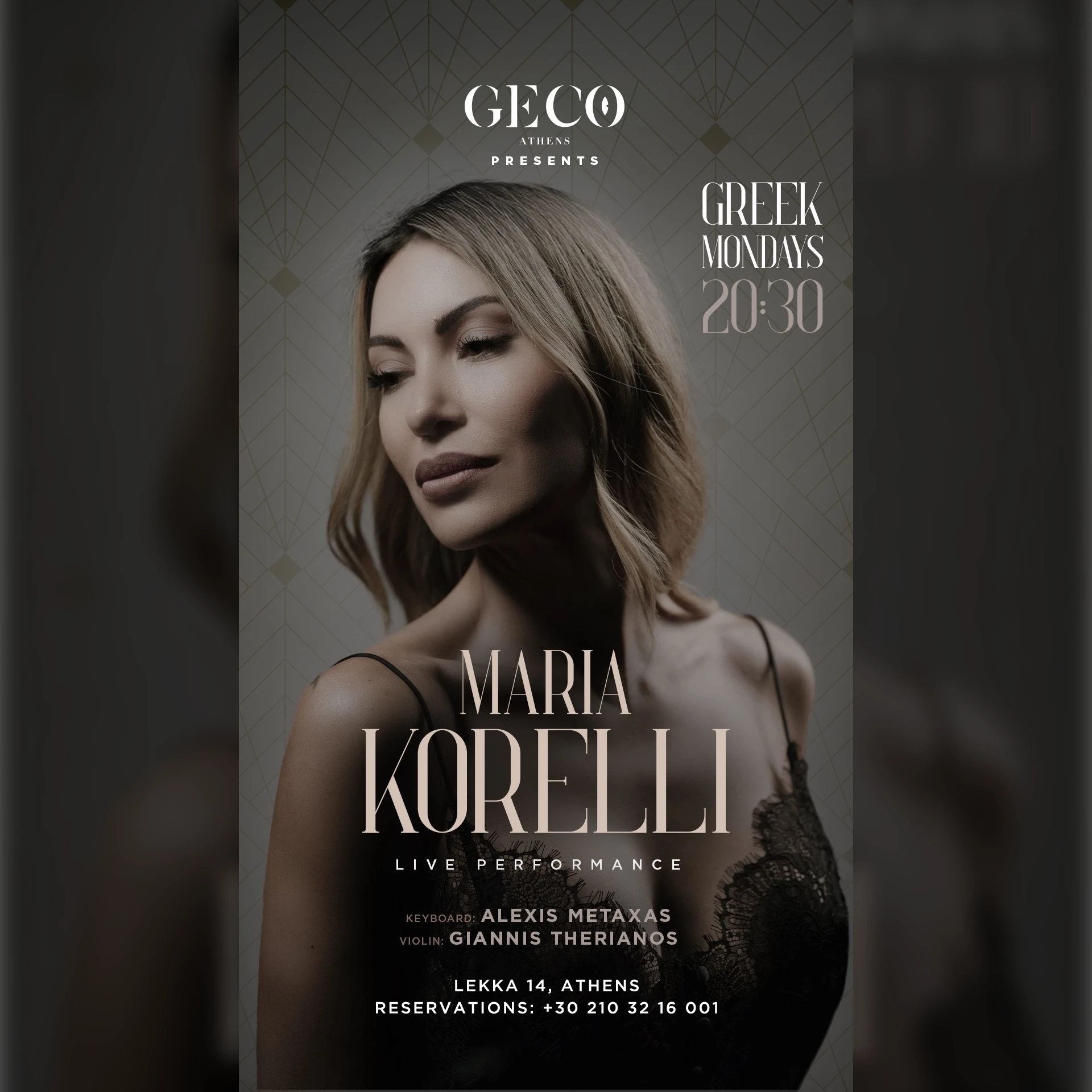 04/08 | GREEK MONDAYS - Live performance by Maria Korelli 