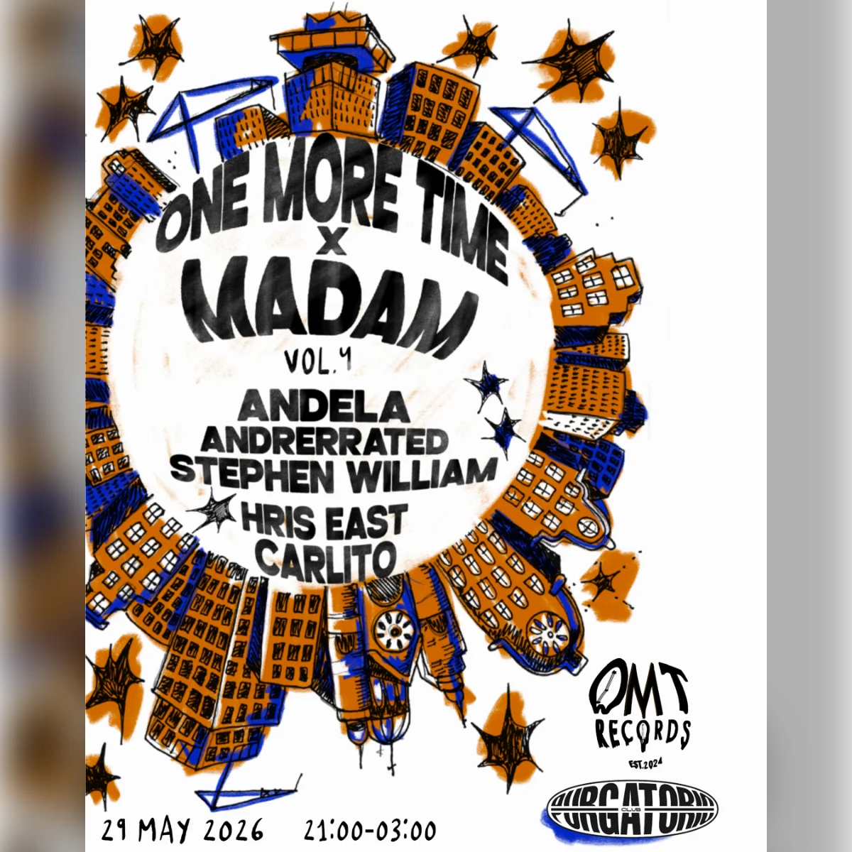 Madam by Night invites: OMT Records