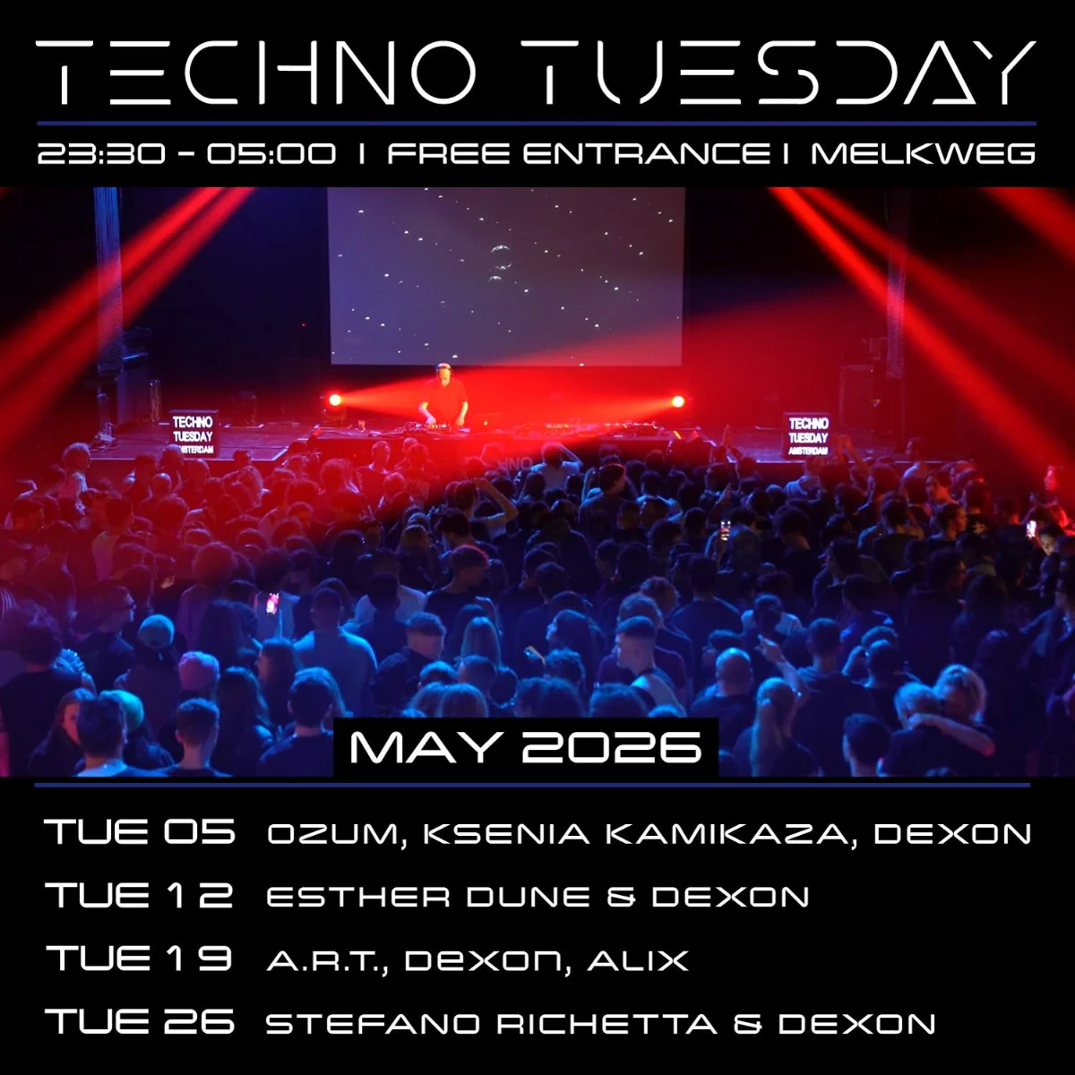 Techno Tuesday Amsterdam, Stefano Richetta & Dexon