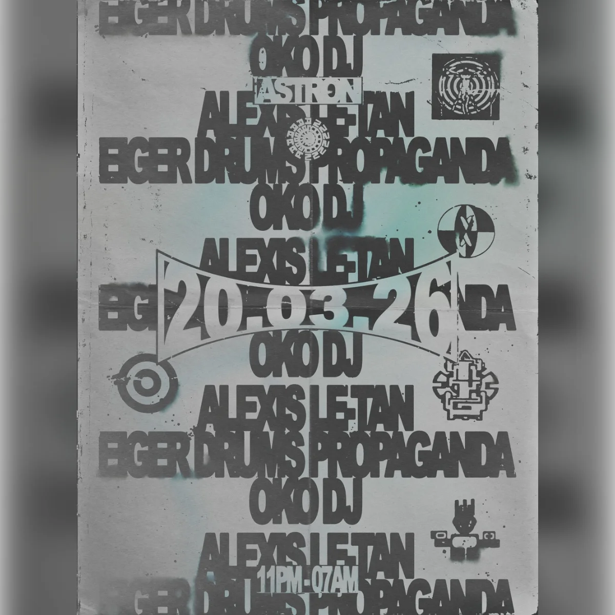 Astron Club Night with OKO DJ / Alexis Le-Tan / Eiger Drums Propaganda