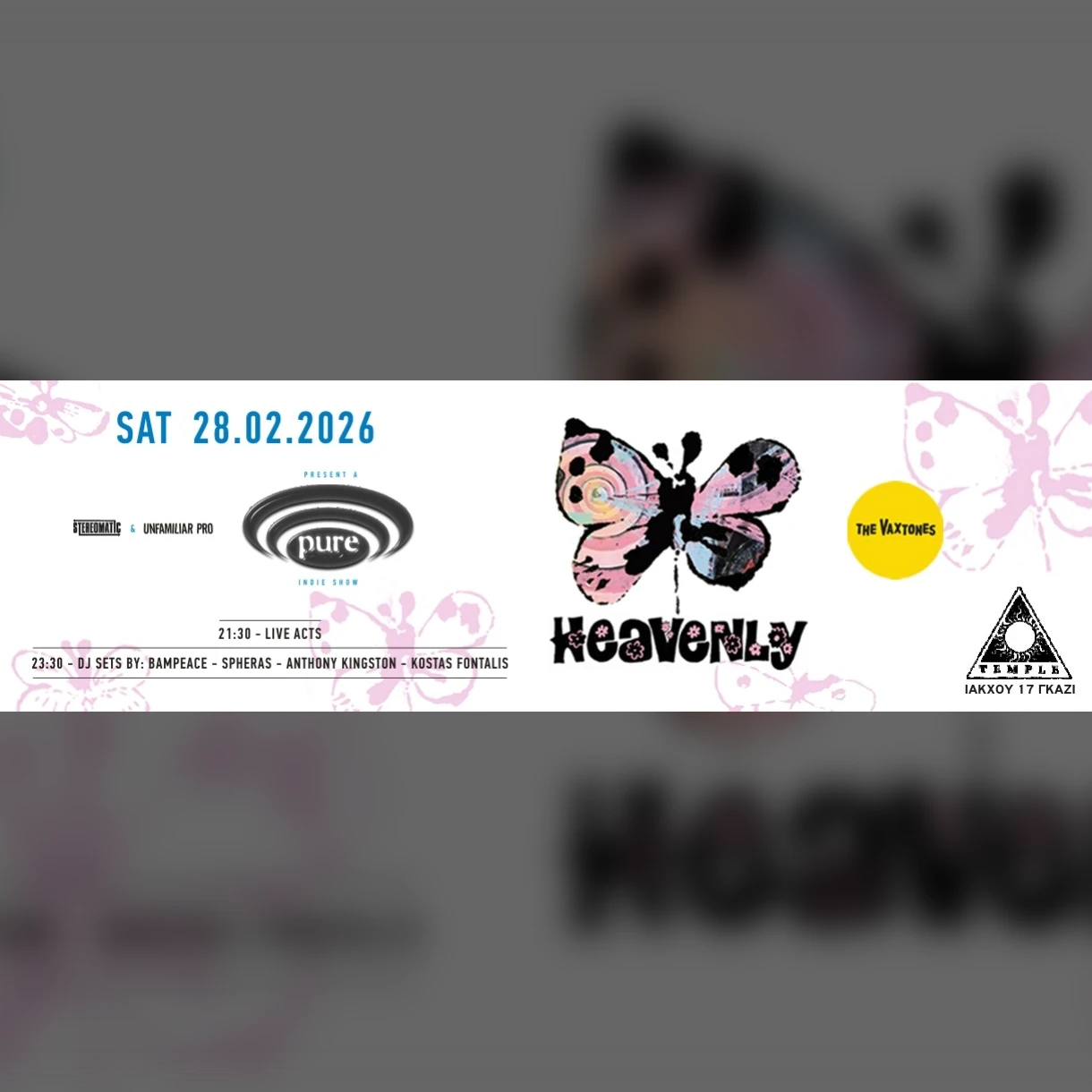 HEAVENLY LIVE + VAXTONES - PURE PARTY