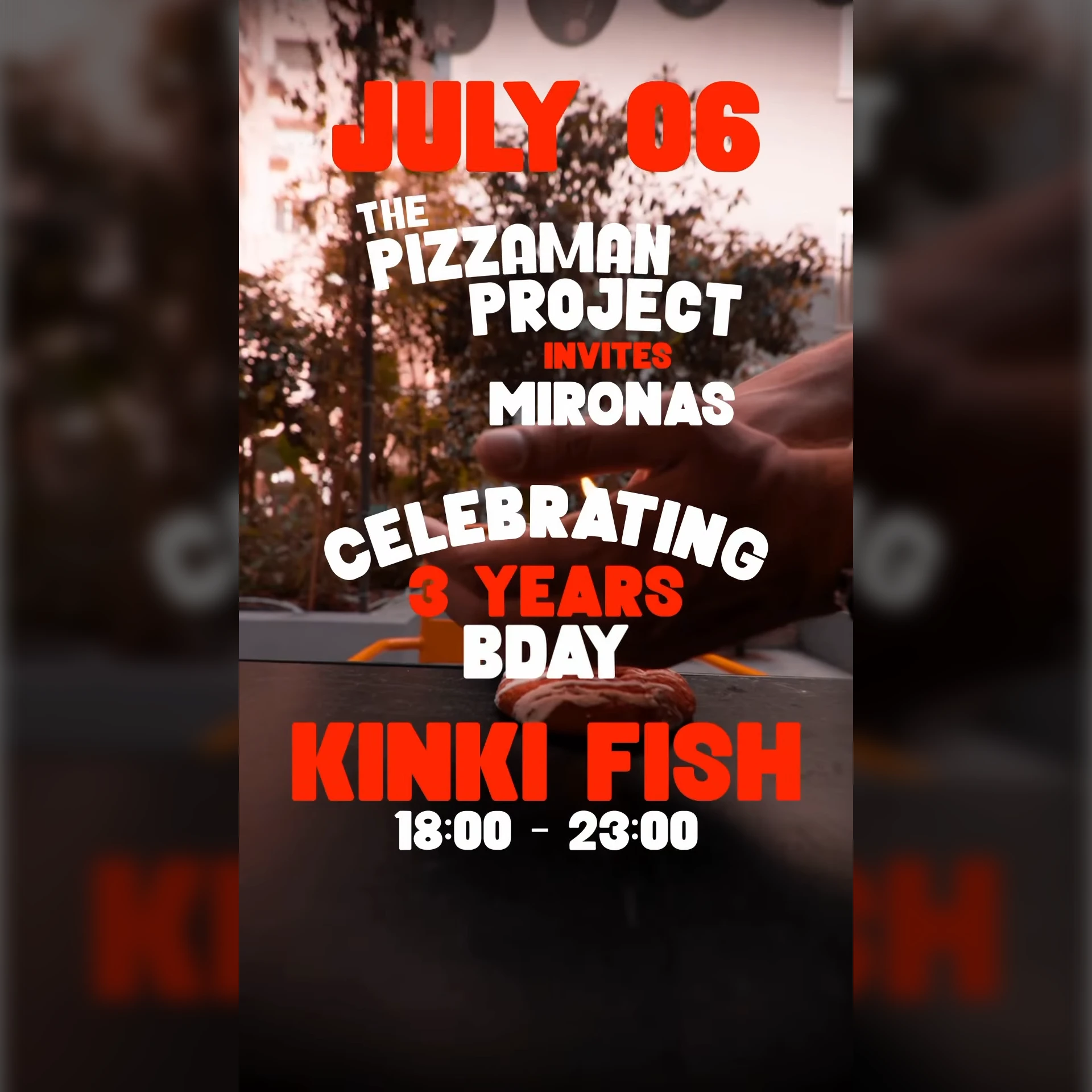 PIZZAMAN 3 YEAR ANNIVERSARY