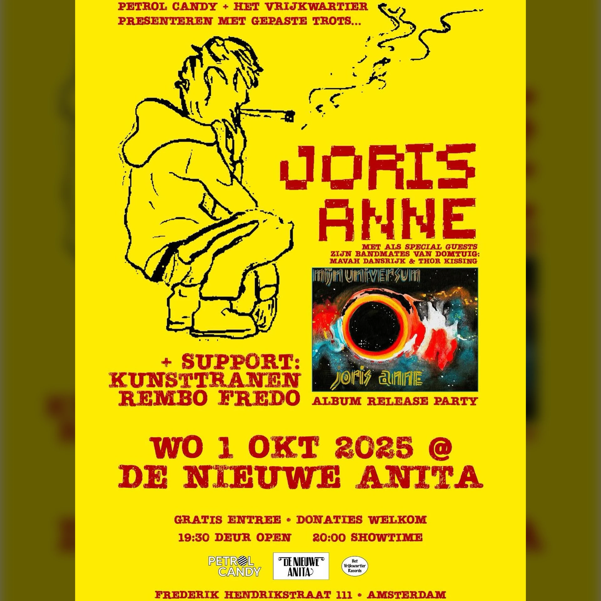 Joris Anne + support Rembo Fredo en Kunsttranen