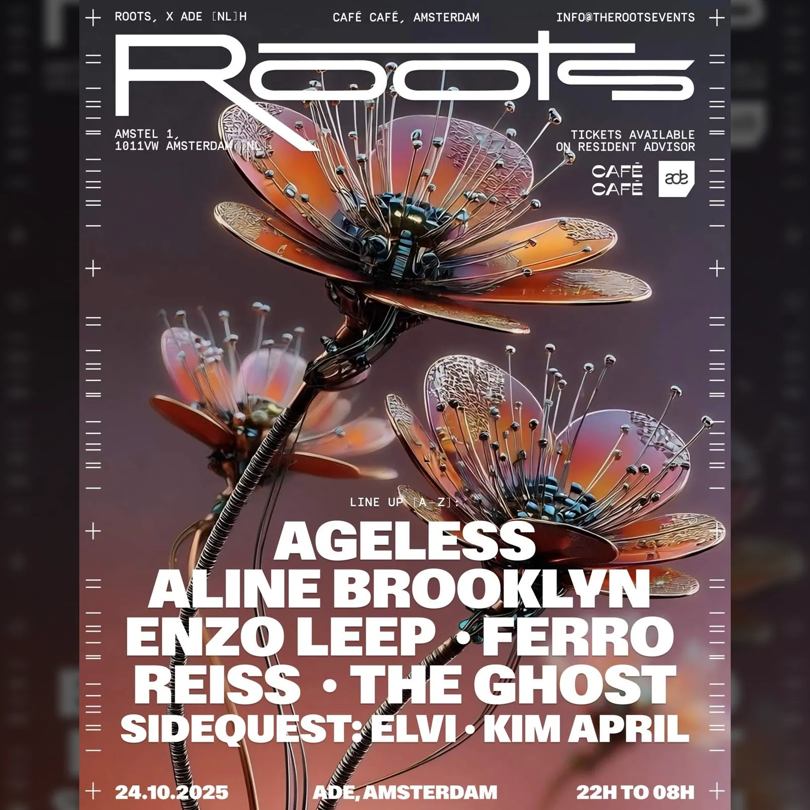Roots lands at ADE +10 hour party at Cafe Cafe