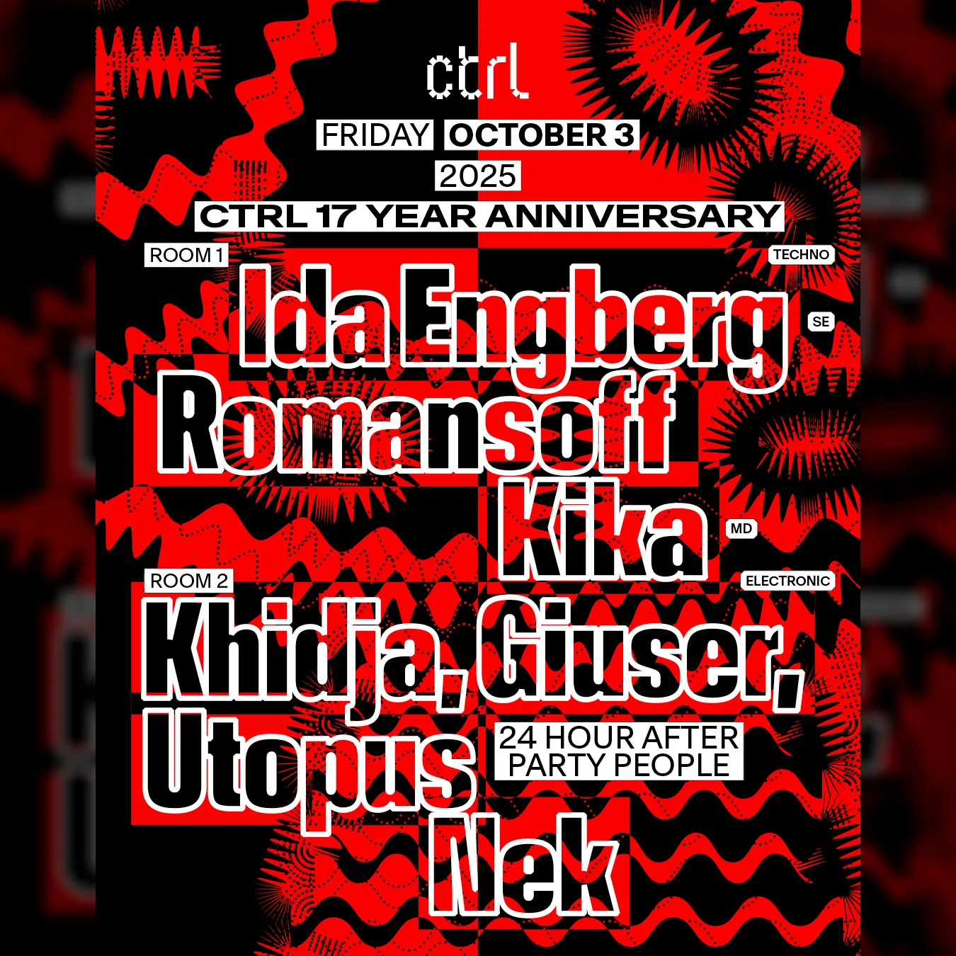 ctrl17: Ida Engberg [SE], Romansoff, KIKA (MD), Khidja, Giuser, Utopus, Nek
