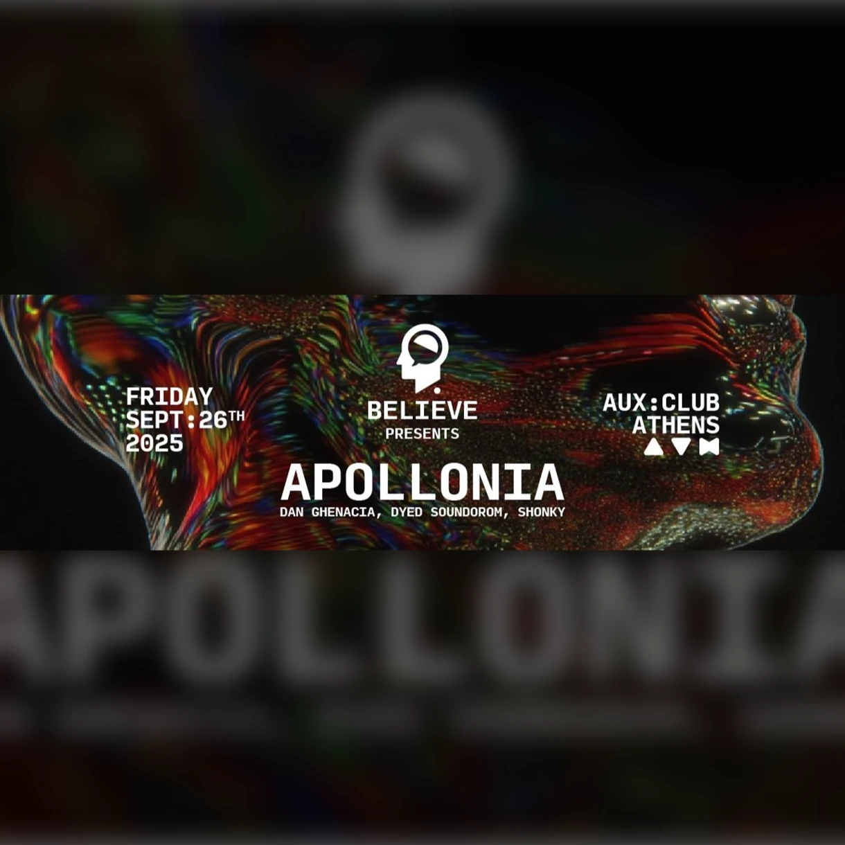 aux : club opening wknd day 1 w/ Believe pres Apollonia (Dan Ghenacia, Dyed Soundorom, Shonky)