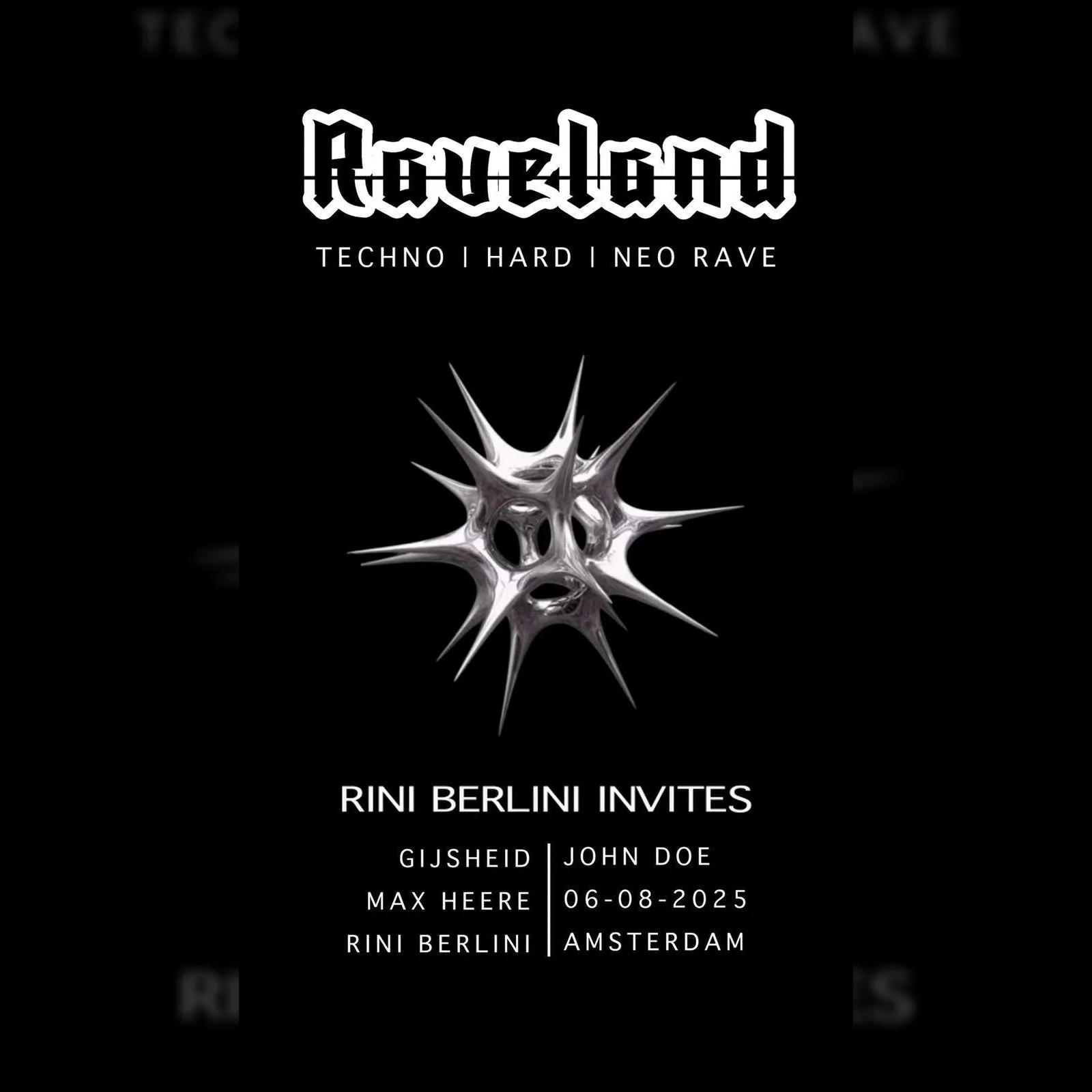 06/08 | RAVELAND: Hard Techno Rave/ Rini Berlini invites