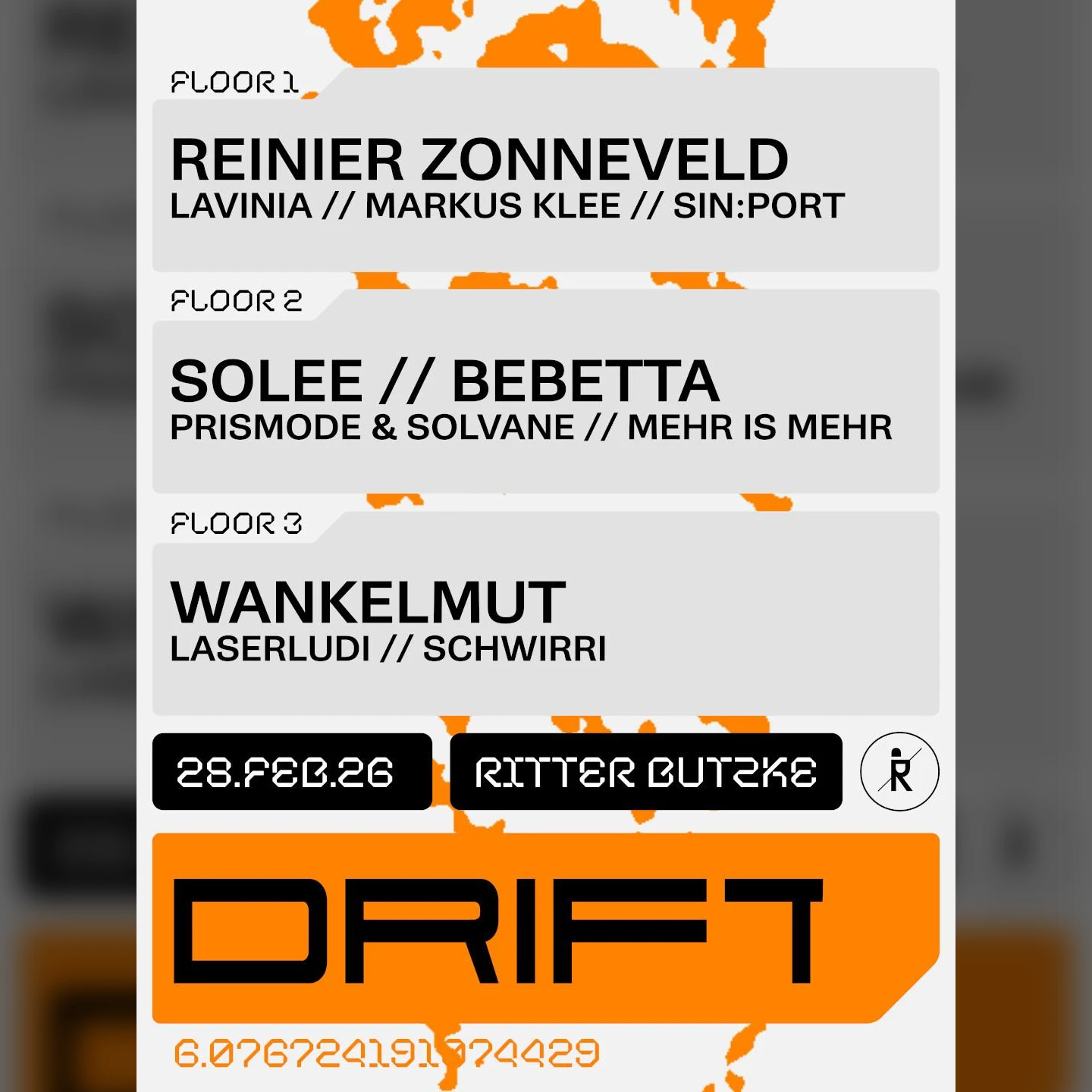 DRIFT w/ Reinier Zonneveld, Lavinia, Solee, Bebetta, Wankelmut
