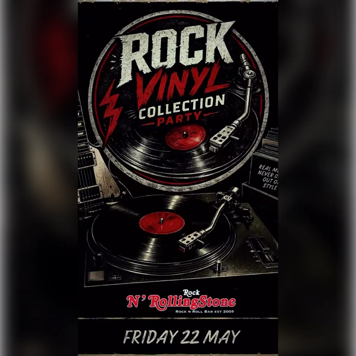 Rock vinyl collection party