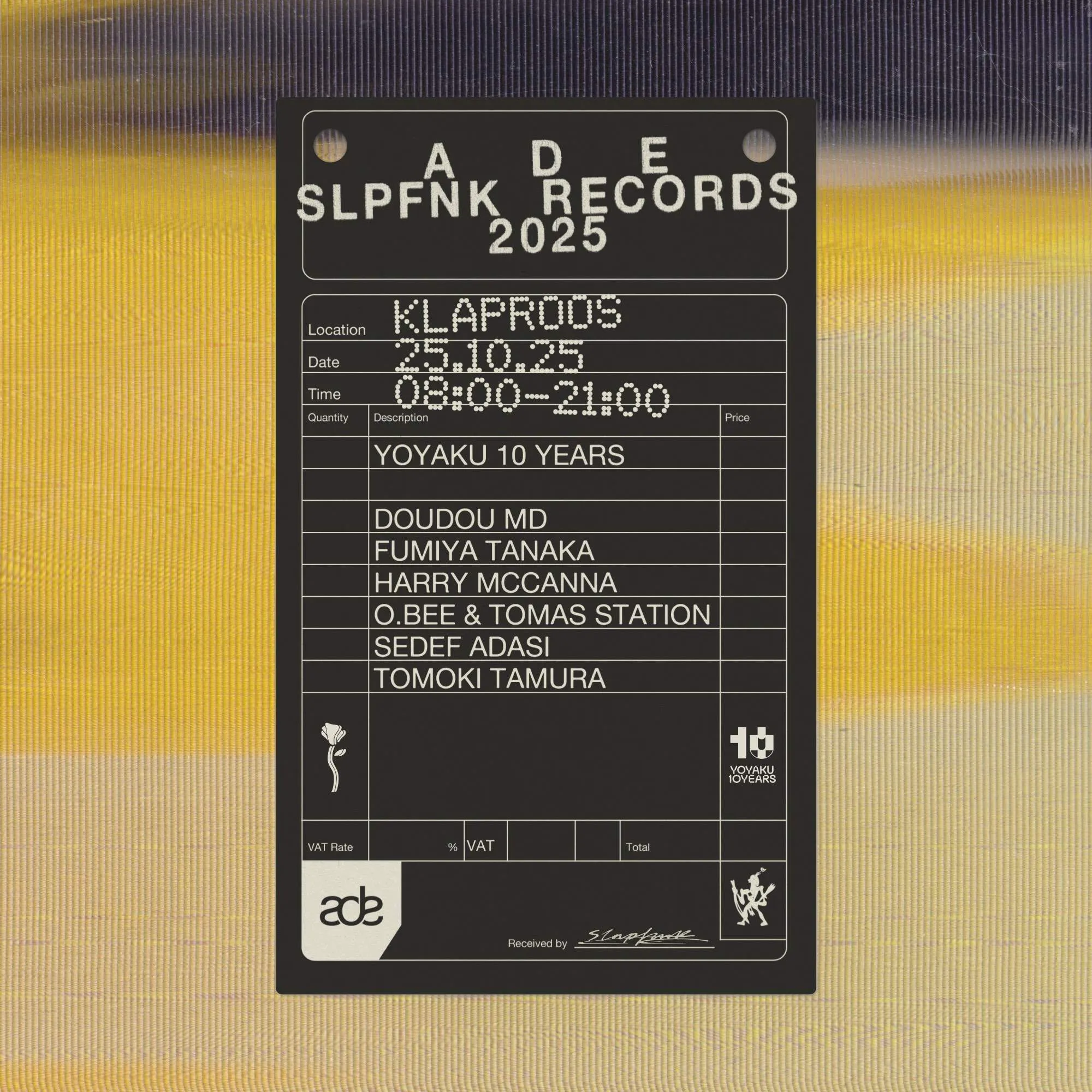 SlapFunk x Yoyaku 10 years - ADE