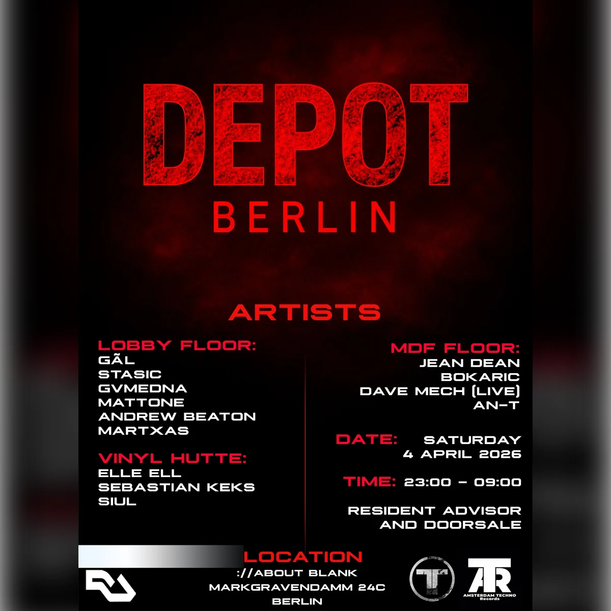 Amsterdam Techno Records and DEPOT BERLIN 