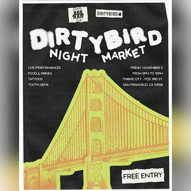 Dirtybird Night Market - Black V Neck