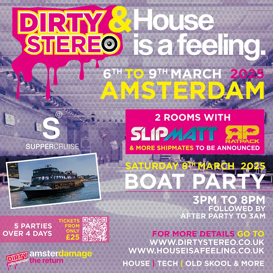 Day 2 | Dirty Stereo & House is a Feeling present Amsterdamage 2025 | Friday daytime - Hecks Bar