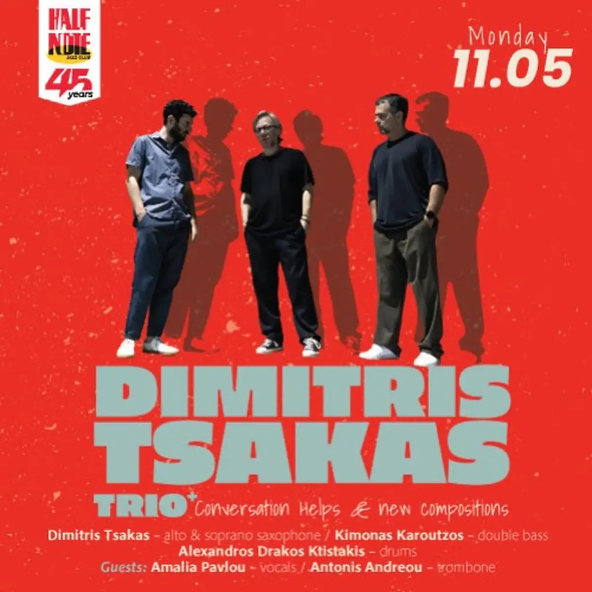 Dimitris Tsakas Trio+ 'Conversation Helps & new compositions'