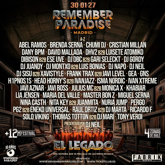 Remember Paradise presenta El Legado - Dany Bpm