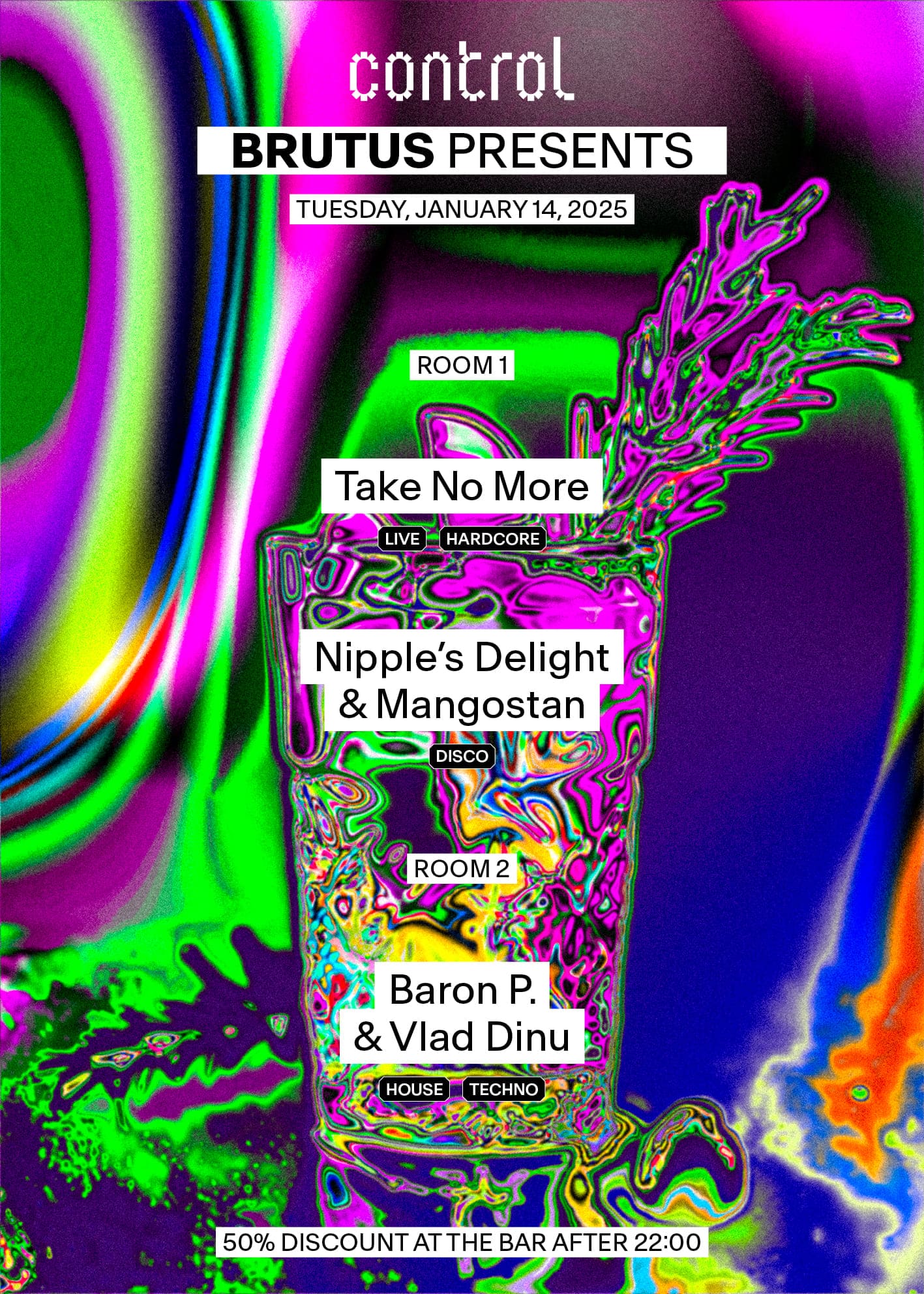 ctrl BRUTUS: Take No More, Nipple’s Delight, Mangostan, Baron P. & Vlad Dinu