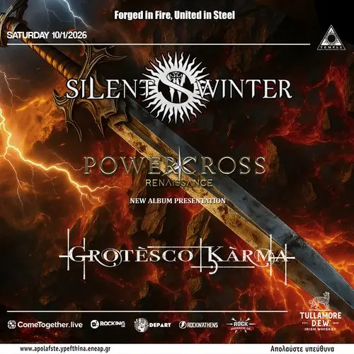 Silent Winter + Powercross + Grotesco Karma - live at Black Temple Athens